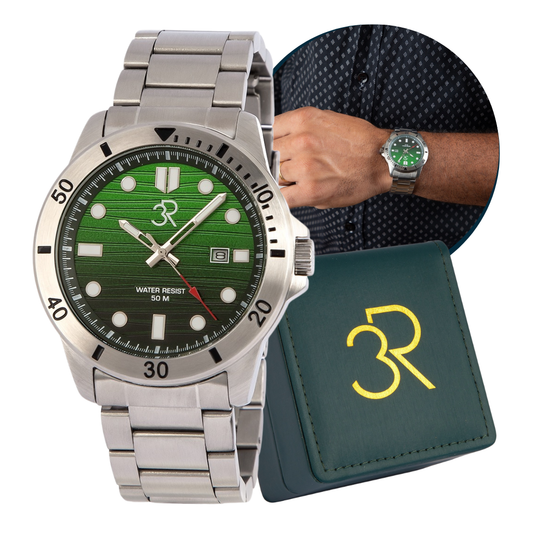 Relógio 3R Eclipse Edição Especial Limitada 20 Anos Verde Hulk Em Degrade Tradicional