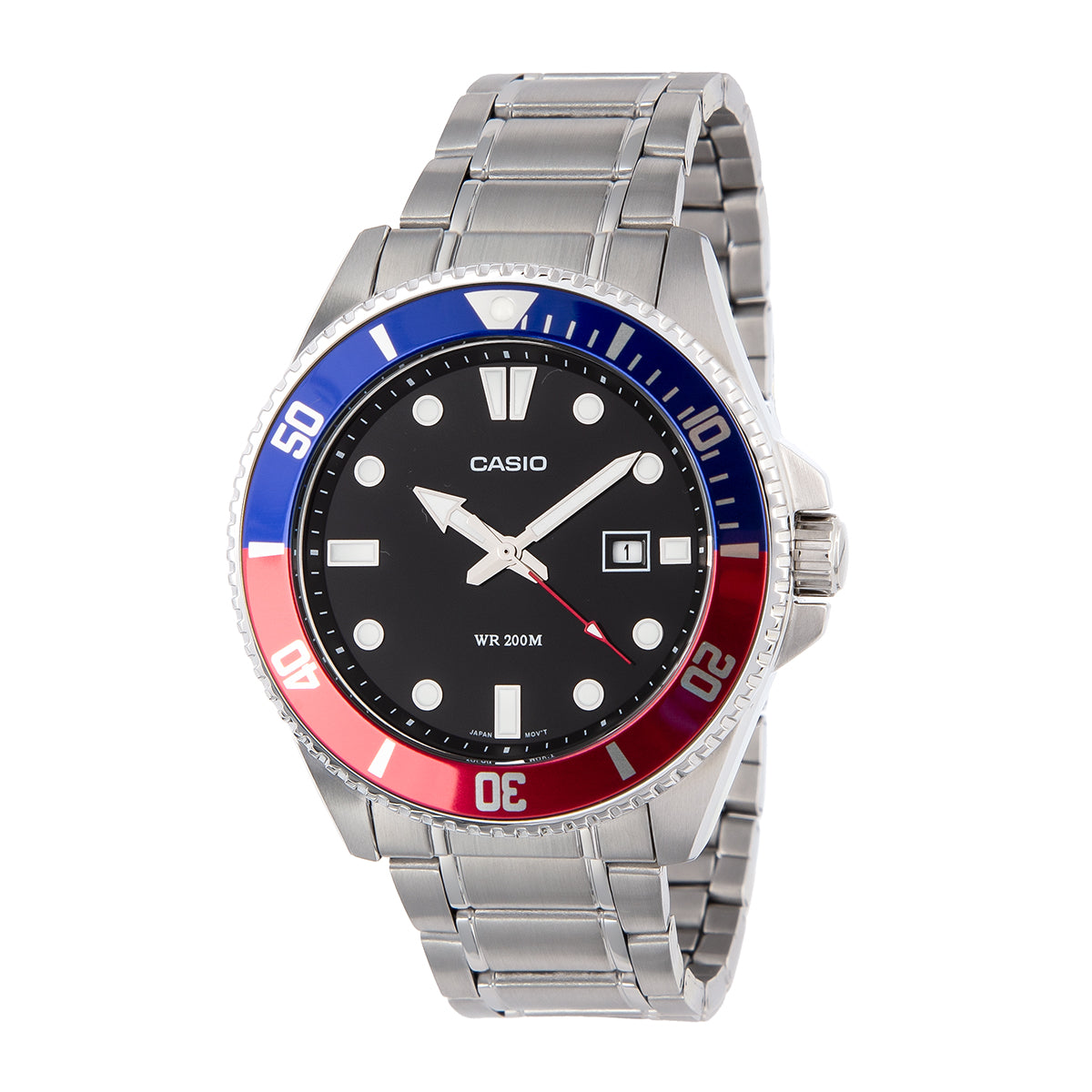 Relógio Casio Duro Masculino Azul e Vermelho