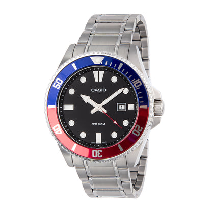 Relógio Casio Duro Masculino Azul e Vermelho