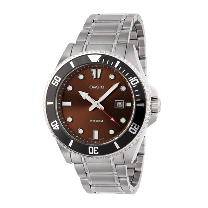 Relógio Casio Duro Masculino Preto e Marrom